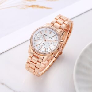 Michael Kor_s Bryant Chronograph Copper-White