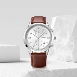 Fossi_l Townsman Chronograph DarcBrown-Silver-White