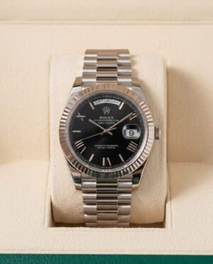 Rolee_x Oyster Perpetual Day Date 40 Battery Silver-Black
